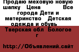 Продаю меховую новую шапку › Цена ­ 1 000 - Все города Дети и материнство » Детская одежда и обувь   . Тверская обл.,Бологое г.